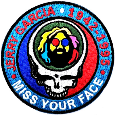Grateful Dead Miss Your Face 1942-1985 Embroidered Rock Iron on Patch Applique