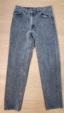 Levis 550 Jeans Mens 34x34 USA Made In USA Denim Black Faded Rare Vintage 90s