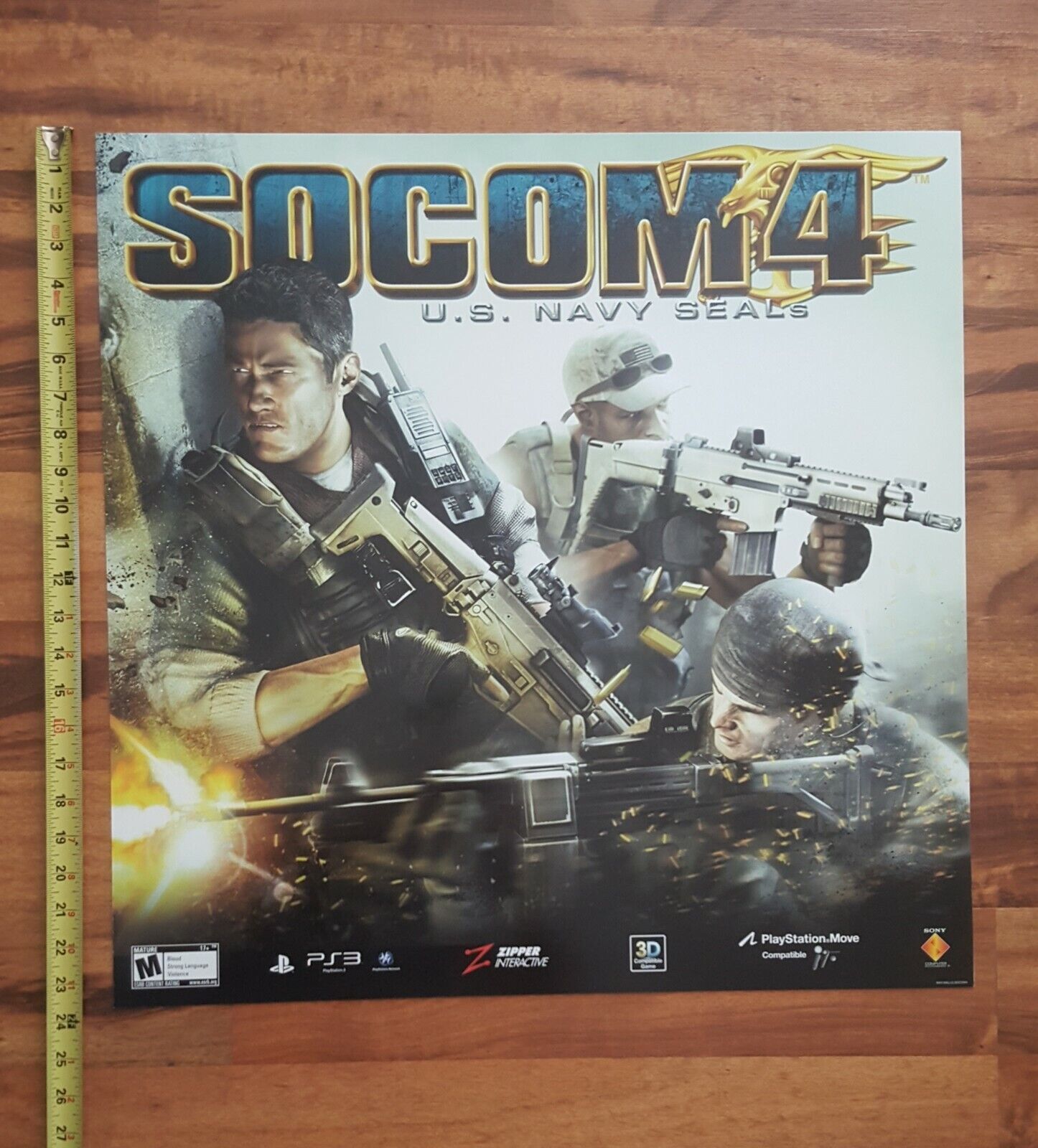 SOCOM 4 US NAVY SEALS Video Game Store Display PlayStation PS3 Promo...