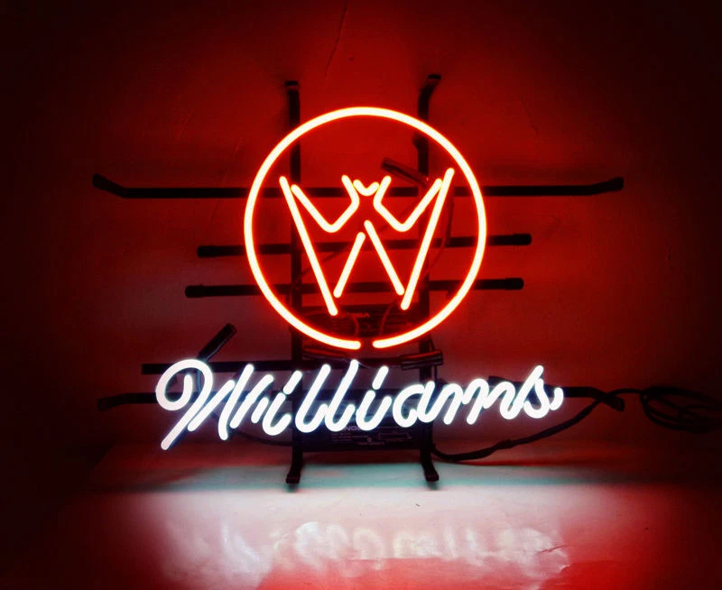Williams Neon Light Sign Room Workshop Classic Style Real Glass 17"x14"
