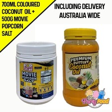 700ml Premium Buttery Coconut Popcorn Oil & 500g Popcorn Movie Salt Inc Delivery
