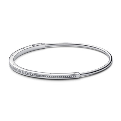 Pandora Armreif 592313C01 Größe 1 6 cm 925/ Silber Signature  Pave´ Armreif