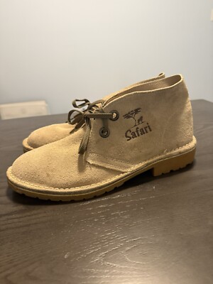 Bata Safari Boots Men's Chukka Tan Kenya Rare Suede Boot Shoes Size UK 9/US  10