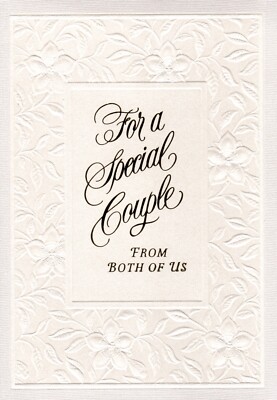 Congratulations Wedding Couple From Both of Us Floral Theme Hallmark Card 
