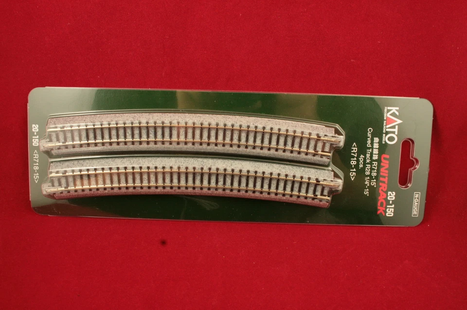 Kato 20-150(78108) Unitrack N 4 x gebogenes Gleis R718-15°/NEU/OVP - Bild 1 von 1