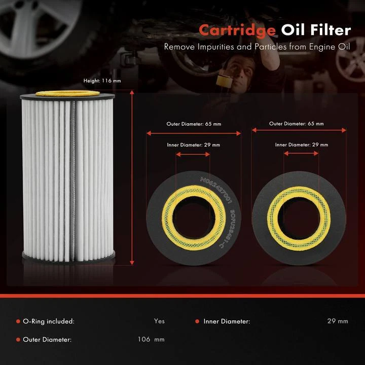 Oil Filter for Benz W163 W164 W220 W221 W251 R170 R231 ML500 S500 SL350 Valente - image 2 of 4