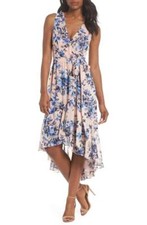  ELIZA J FLORAL SLEEVELESS HIGH LOW MAXI DRESS sz 18