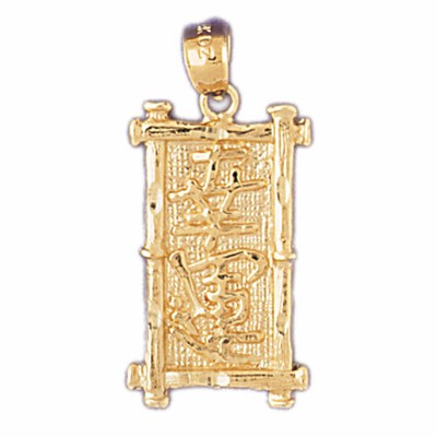 New Real Solid 14K Gold Good Luck 