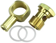 Edelbrock 8089 Carb Banjo Fuel Fitting - 3/8" Inlet, 5/8"-20 Thread