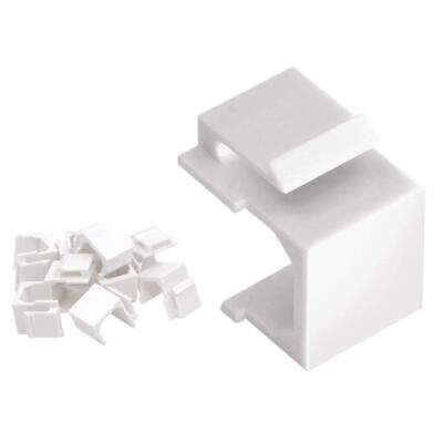 50-Pack Blank Keystone Jack Inserts (UL Listed) for Keystone Wall Plate and P...
