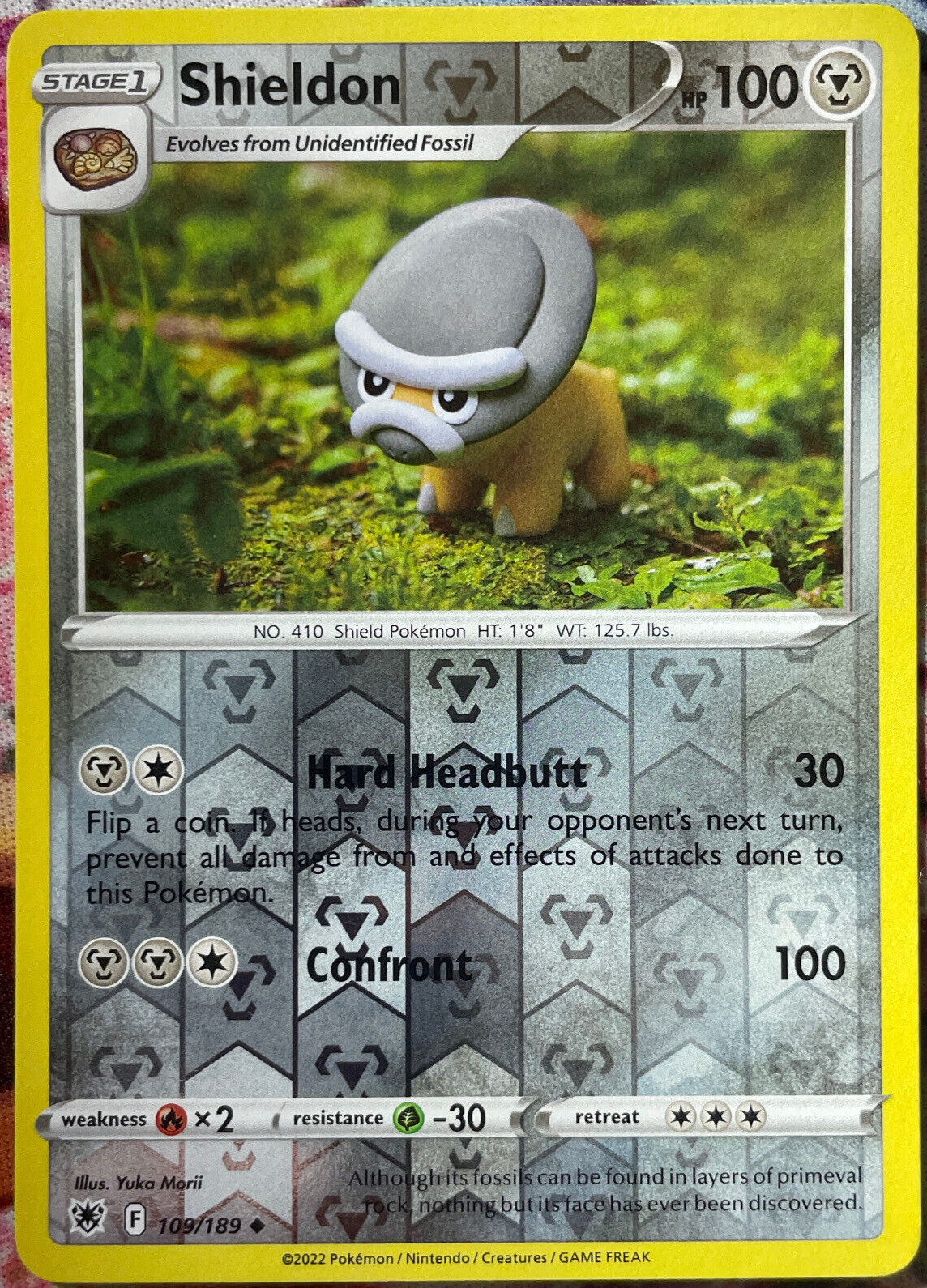 Shieldon Reverse Holo - 109/189 - Astral Radiance Pokemon 2022