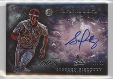 2016 Bowman Inception Rookie Auto Green 5/50 Stephen Piscotty #RA-SP Auto 12x6