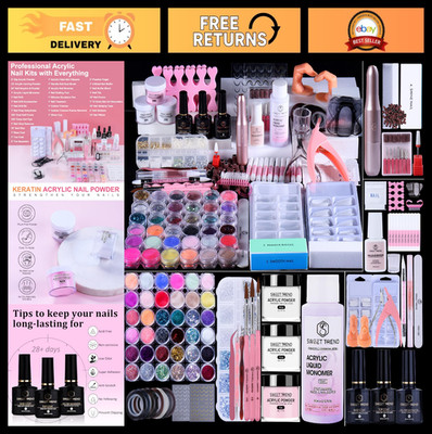 Acrylic Nail Kit with Everything: Beginners Set with Drill - Professional Acryli