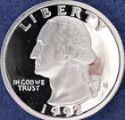 1992-S Washington Silver Quarter DCAM Ch Proof