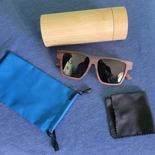 Wood Sunglasses For Men--With Bamboo Case / Eco-Friendly--Handcrafted 
