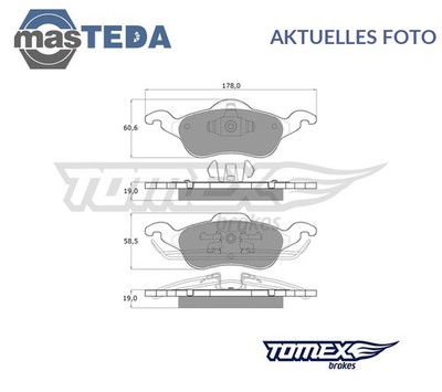 TX 12-17 SATZ BREMSBELÄGE BREMSKLÖTZE VORNE TOMEX BRAKES NEU OE QUALITÄT