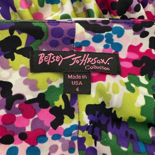 Betsey Johnson hell Blumendruck Rüschen Minikleid Glockenärmel hinten zum Binden Gr. 4 - Bild 8 von 9