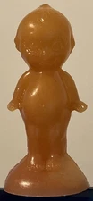 Mold-A-Rama CUPIE (KEWPIE) DOLL DARK ORANGE molded plastic souvenir - RARE