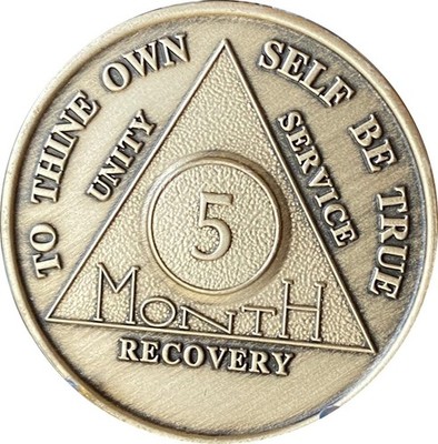 wendells 5 Month AA Medallion Bronze Sobrity Chip
