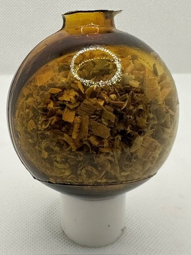 Glass Target ball From the Old West. Amber Three piece Mold