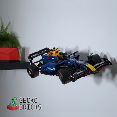 3D Printed Wall Mount for LEGO  Red Bull F1 Car (Set 42206) - Gecko Bricks