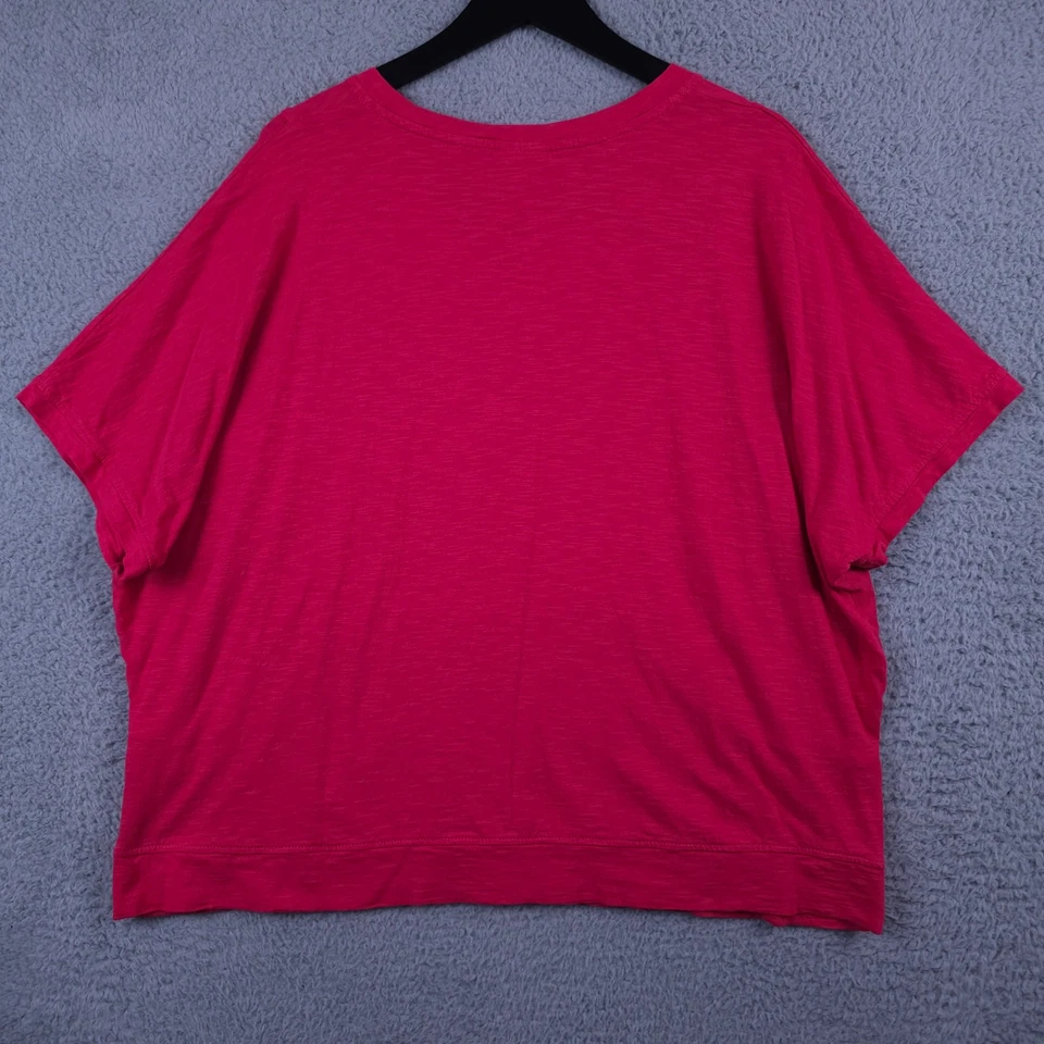 Weekends by Chicos Shirt Womens 3 US XL Pink V Neck Dolman Sleeve Top Casual - Image 2 of 4