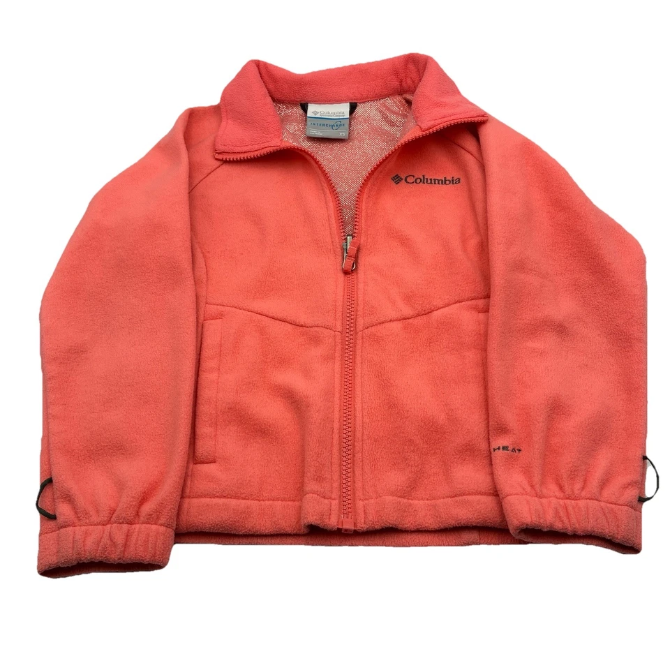 Columbia Bugaboo Interchange Girls XS 3-in-1 Omni-Tech Hooded Grey/Peach Jacket - Image 4 of 4