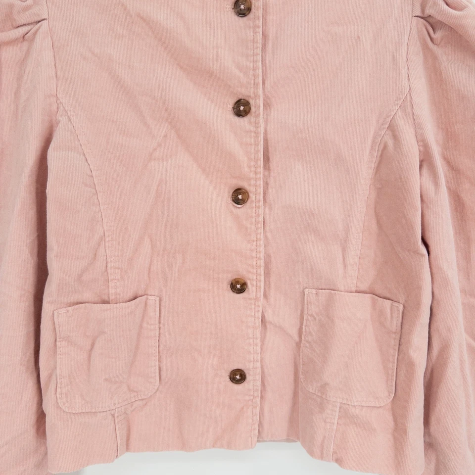Janie and Jack Pink Corduroy Puff Sleeve Jacket Girls 14-16 Button Lightweight - Image 2 of 4