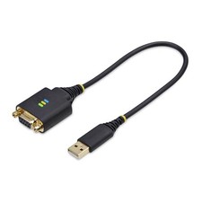 StarTech 1ft/30cm USB to Null Modem Serial Adapter Cable 1p1ffcnusbserial 