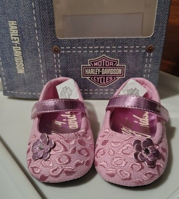 Harley Davidson head2toe New infant girls shoes size 2-3 mos.