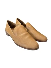 Lucky Brand Womens Cahill Flats Sz 9.5 Tan Leather Convertible Loafer Mule Shoe