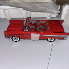 Chevrolet Bel Air 1957 convertible Franklin 1:24 como nuevo en rojo B11RZ30
