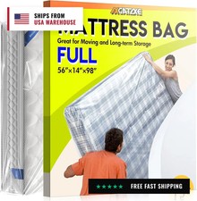 Plastic Mattress Bag for Moving Storage, Full Size 1.5MIL 