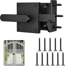 Double Side Gate Latch Black: YOZAIUUI Heavy Duty Aluminum Garden Gate Latch Sel
