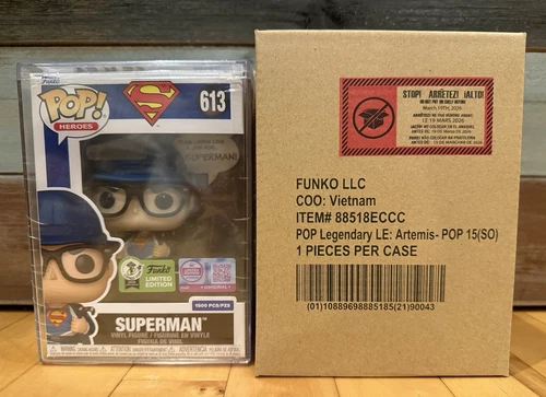 New Funko Pop DC 613 Superman Clark Kent ECCC 2026 Exclusive Legendary LE /1500