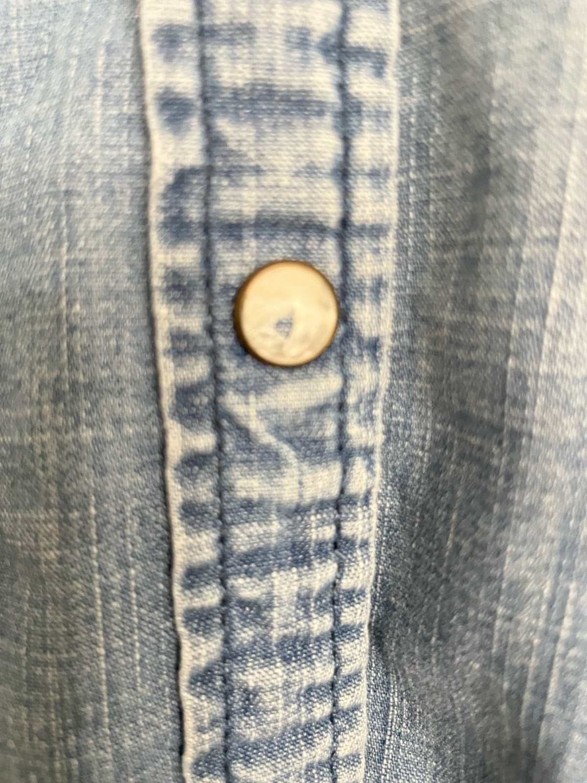 American Eagle Denim Chambray Snap Button Western… - image 5