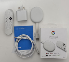 Google Chromecast with Google TV (4K) Snow White GZRNL  *Mint Condition* 