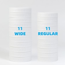 Plastic Mason Jar Lids Wide Mouth Airtight Storage Caps set 22 Pack New
