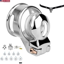 New Stainless Steel Male Chastity Device Realistic Cage Men Metal Locking Belt