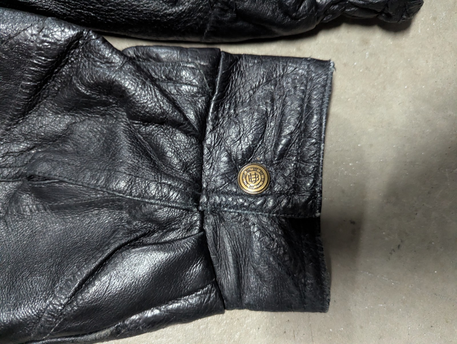 vintage pb basics patchwork leather jacket mens M… - image 4