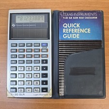 Vintage Texas Instruments TI-30 SLR Scientific Calculator Solar Powered w/ Case