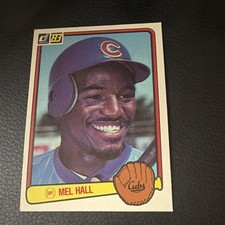 Donruss 1983 Mel Hall #126 Rookie Chicago Cubs MLB Baseball Base Set Card. rookie card picture