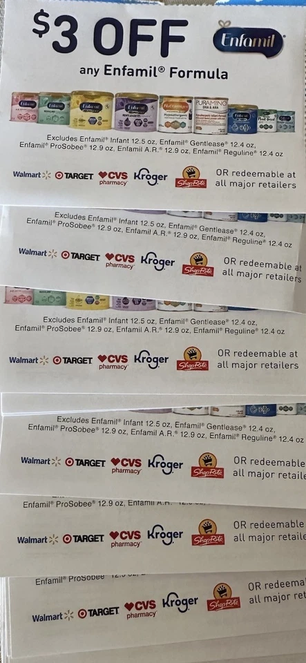 Lote De 15 Cupones Enfamil Baby Formula Valor $45, Caducan 31/12/25 Foto 2 de 4