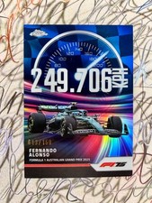 Fernando Alonso Top Speed Blue Refractor 13/150 - 2025 Topps Chrome F1 #TS-5