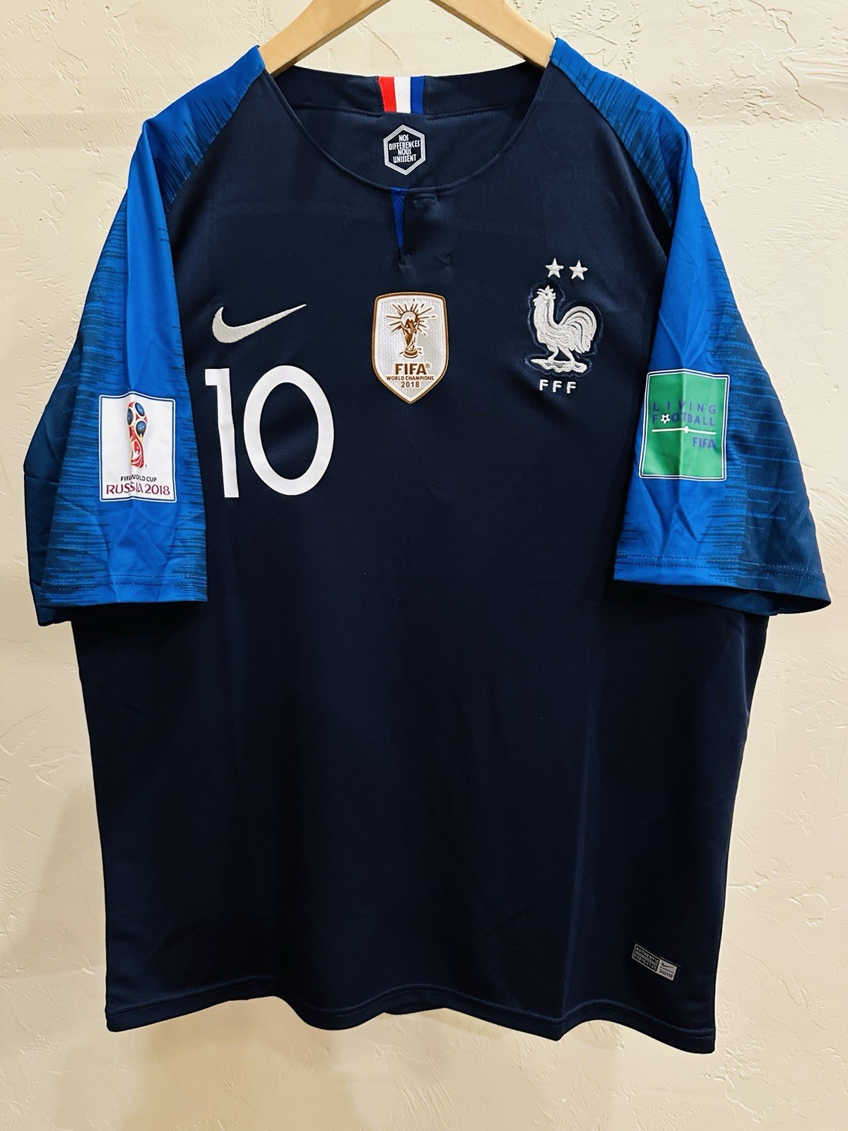 Kylian Mbappé France World Cup Final Russia 2018 Home Kit
