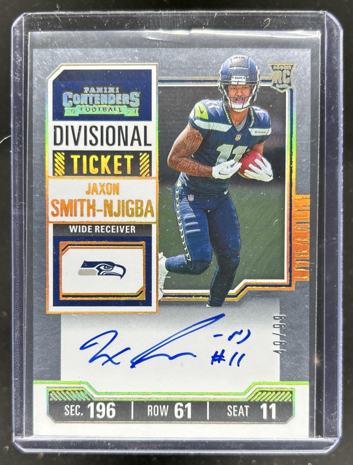 Jaxon Smith-Njigba 2023 Contenders #117 Rookie Ticket Auto