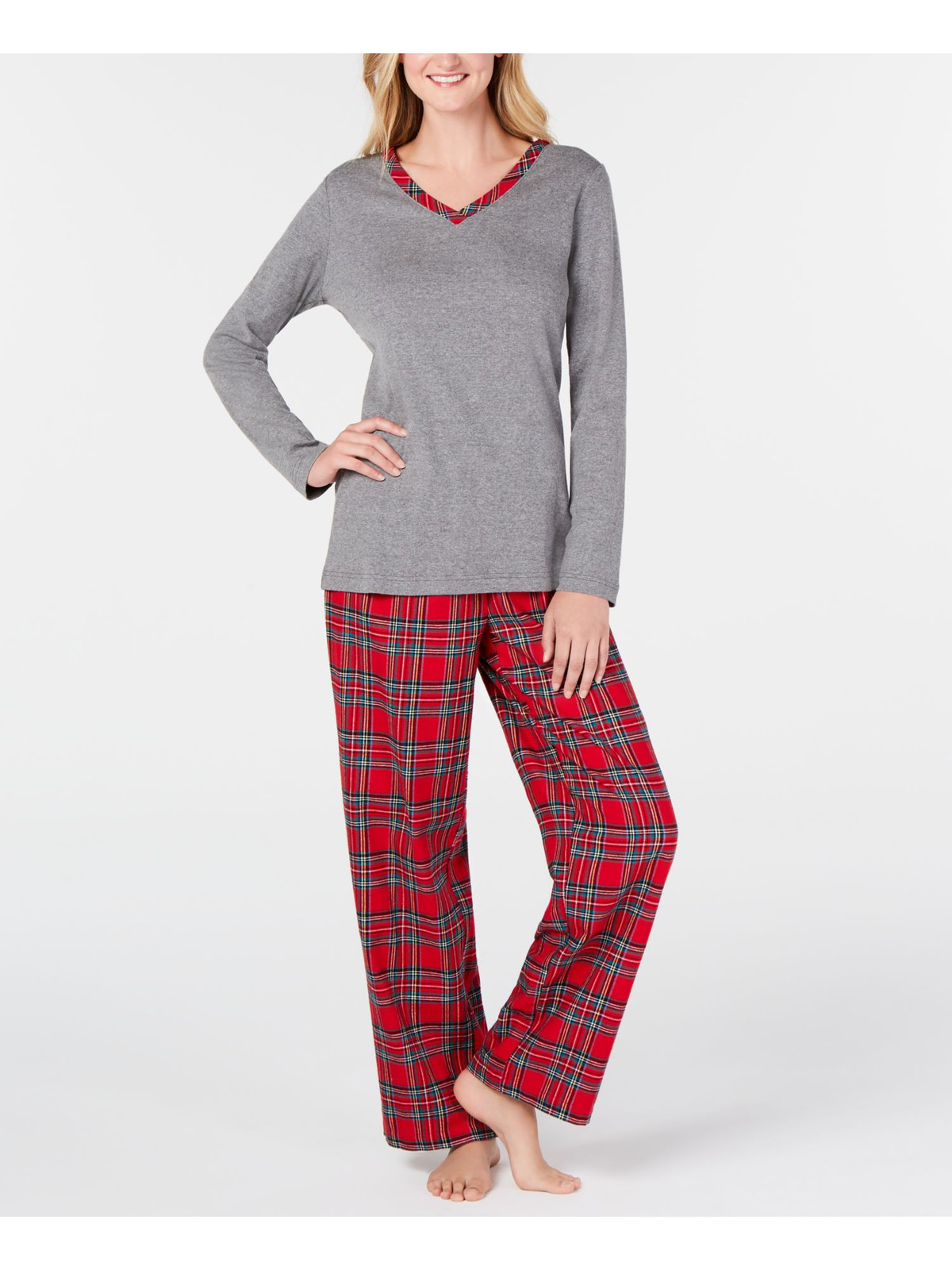 CHARTER CLUB INTIMATES Intimates Gray Pajamas Petites PS