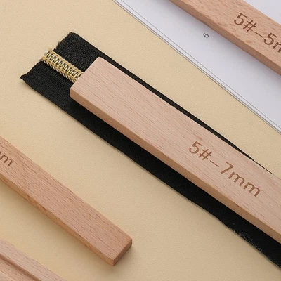 Zipper Glue Spacer 6Pcs Wood Zipper Gluing Guide 3mm 4mm 5mm 6mm 7mm For - Image 1 of 4
