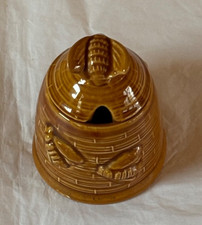 Vintage Ceramic Beehive Honeypot Jar Unmarked