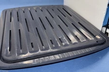 Enamel Oven Broiler Drip Pan & Grill Rack  Lt. Gray Speckled  2 pc Vintage Read